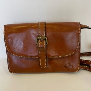 Patricia Nash Tan Leather Crossbody Bag & Adjustable Strap